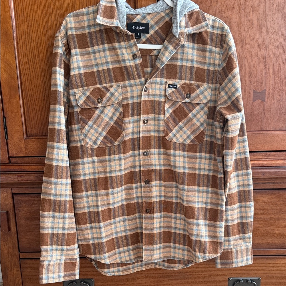 Brixton Men's Plaid Shirt w/Hood